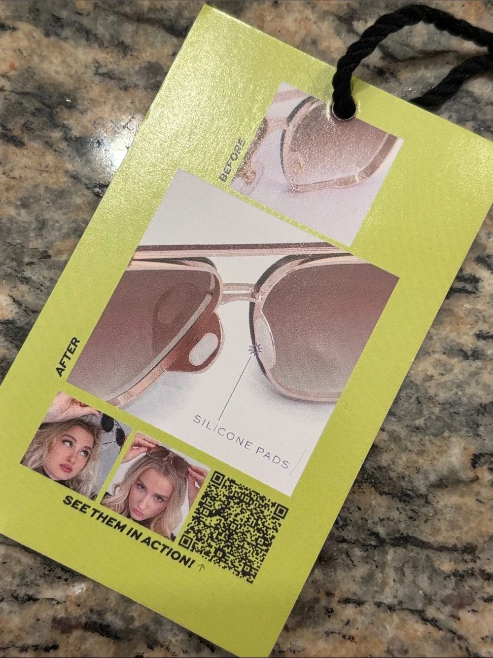 TopFoxx Bella Coffee Tangle Free Aviator Sunglasses | NWT